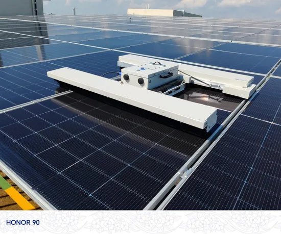 PV Module Trackless Cleaning Remote-Controlled Robot with Fall-Prevention Edge Sensor